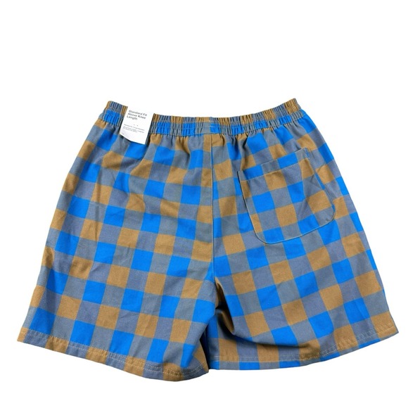 Nike Life Men's Unlined Plaid Shorts Dark Driftwood/Photo Blue S DQ5186-258 NWT - Picture 4 of 7